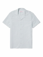 Orlebar Brown - Travis Camp-Collar Striped Cotton Shirt - Blue