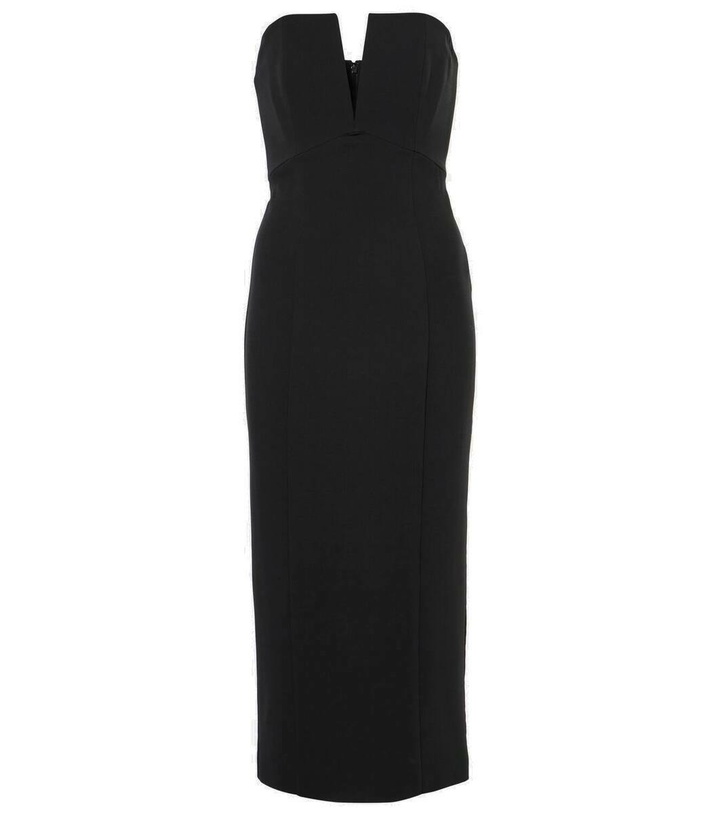 Photo: Roland Mouret Strapless silk-blend midi dress