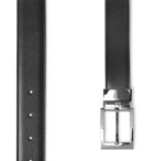 Dunhill - 3.5cm Black Cross-Grain Leather Belt - Men - Black