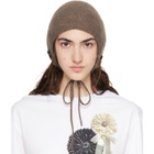 Simone Rocha Taupe Cashmere Bonnet