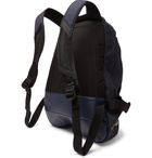 Valentino - Valentino Garavani Appliquéd Leather, Suede and Canvas Backpack - Men - Blue