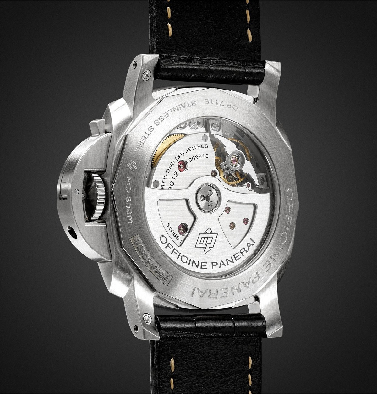 Panerai - Luminor 1950 3 Days Acciaio Automatic 44mm Stainless Steel and Alligator Watch, Ref. No. PAM01321 - Black