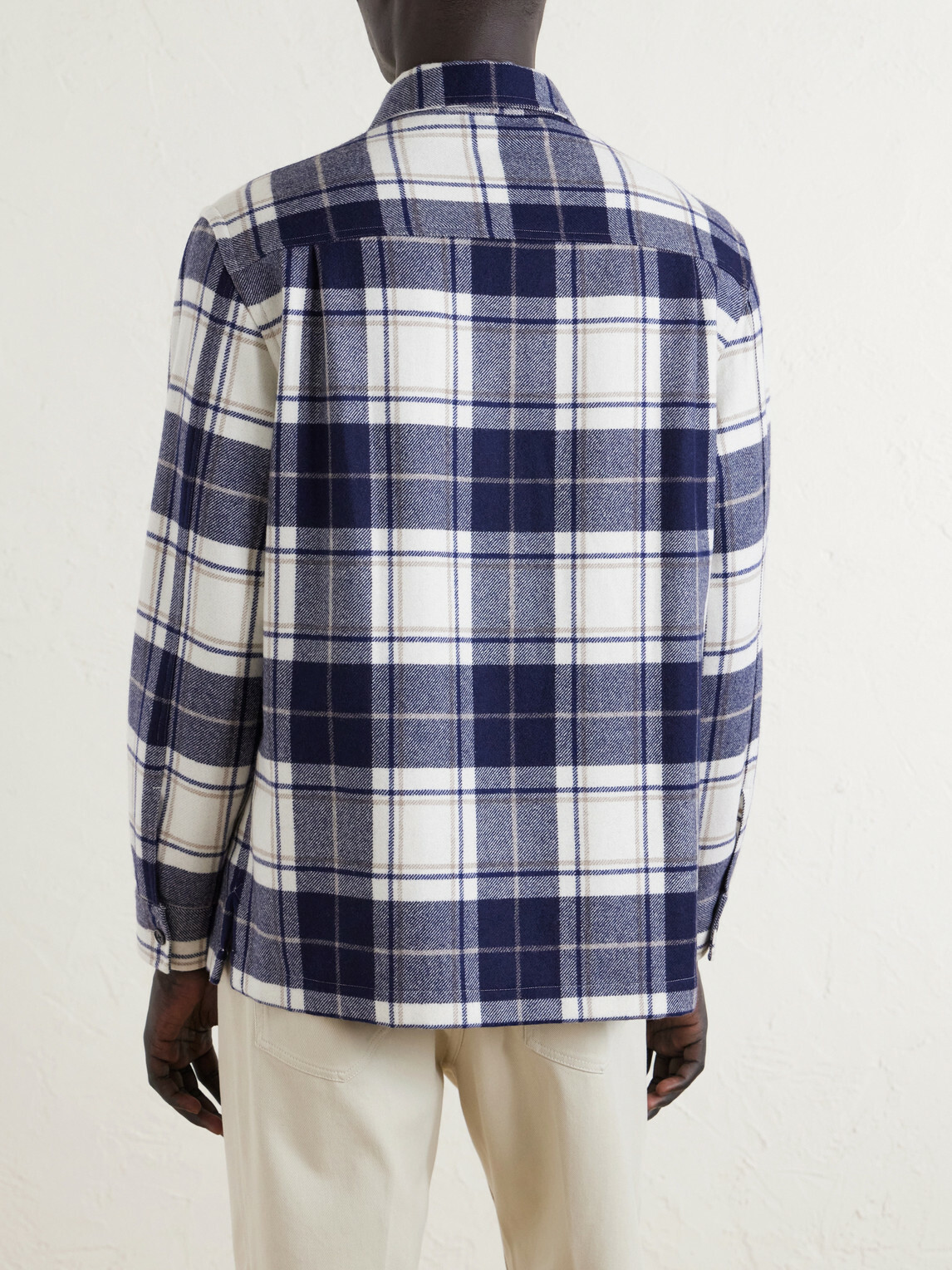 Dunhill - Checked Cashmere Overshirt - Blue