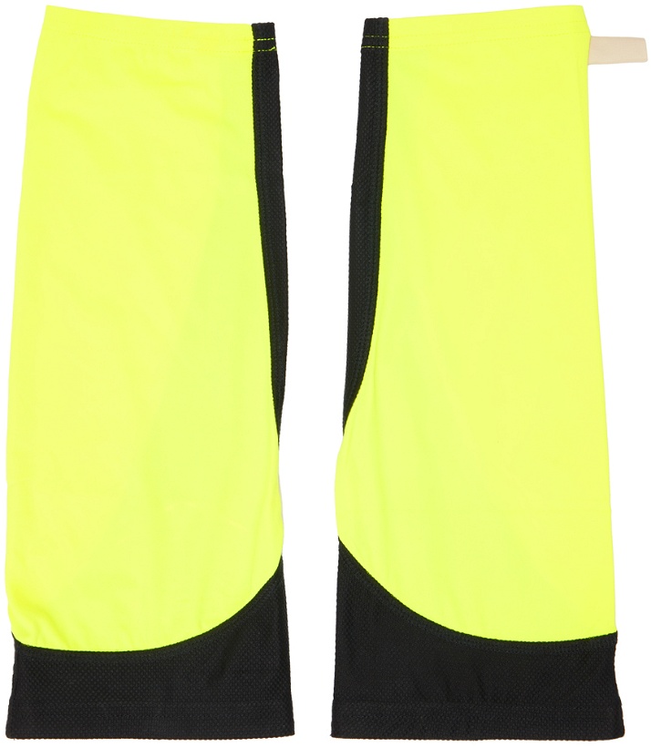 Photo: TMS.SITE SSENSE Exclusive Yellow & Black Paneled Socks