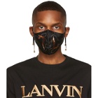 Lanvin Black Silk Leopard Mask