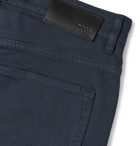 Hugo Boss - Navy Slim-Fit Garment-Dyed Stretch-Cotton Trousers - Navy