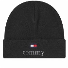 Tommy Jeans Men's Logo Beanie in Black