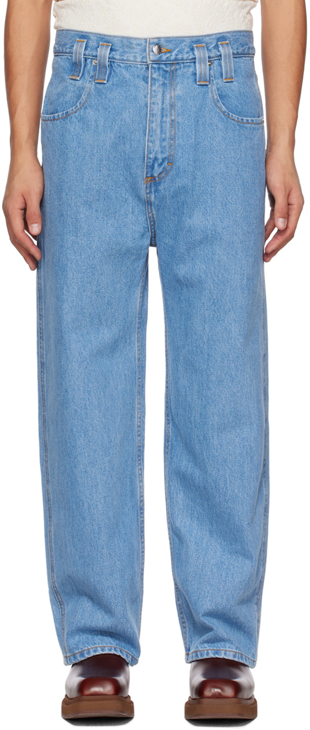 Eckhaus Latta Blue Baggy Jeans Eckhaus Latta