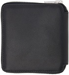Maison Kitsuné Black Square Zipped Wallet