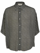 AMI PARIS - Check Print Viscose Crepe Shirt