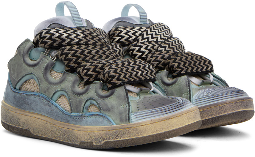Lanvin SSENSE Exclusive Blue Curb Sneakers Lanvin