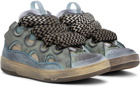 Lanvin SSENSE Exclusive Blue Curb Sneakers