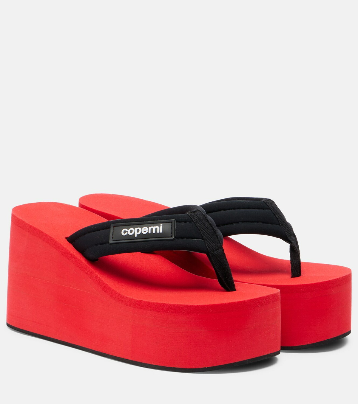 Coperni Logo platform thong sandals