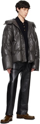 Nanushka Green Vili Vegan Leather Down Jacket