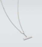 Tom Ford T sterling silver pendant necklace