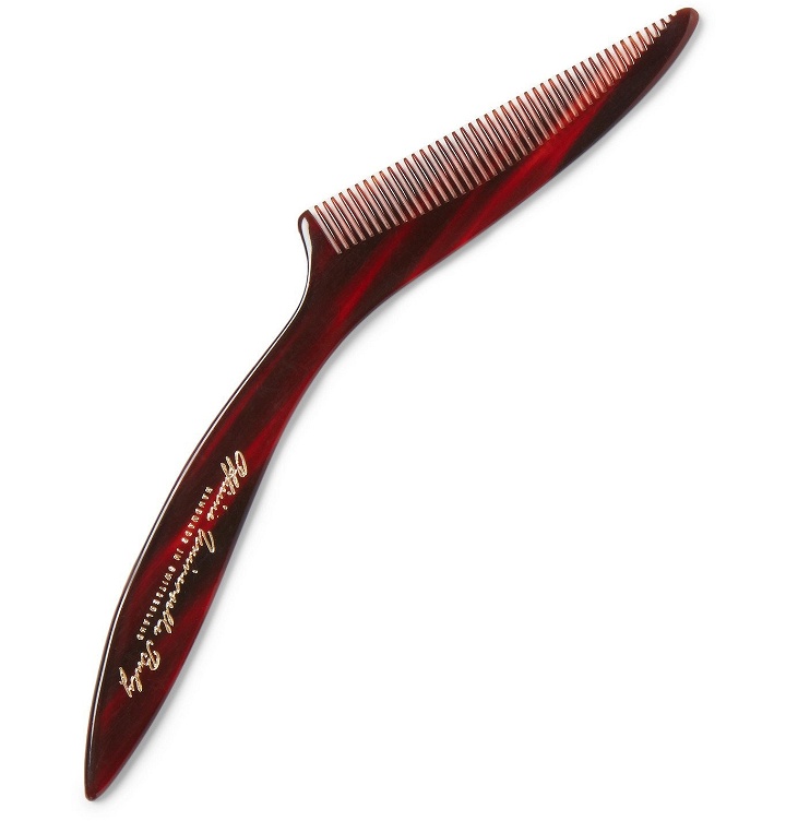 Photo: Buly 1803 - Horn-Effect Acetate Beard Comb - Red