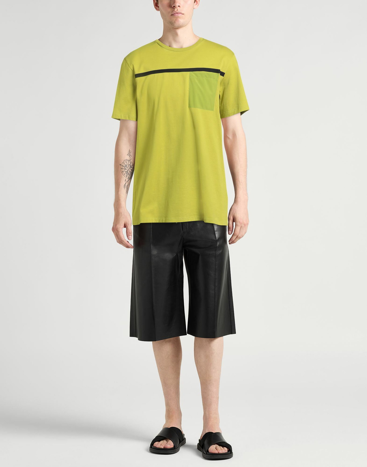Herno Mens T-shirt Lime in Green