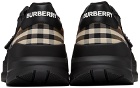 Burberry Black Vintage Check Leather & Mesh Sneakers