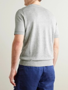 Brunello Cucinelli - Linen and Cotton-Blend T-Shirt - Gray
