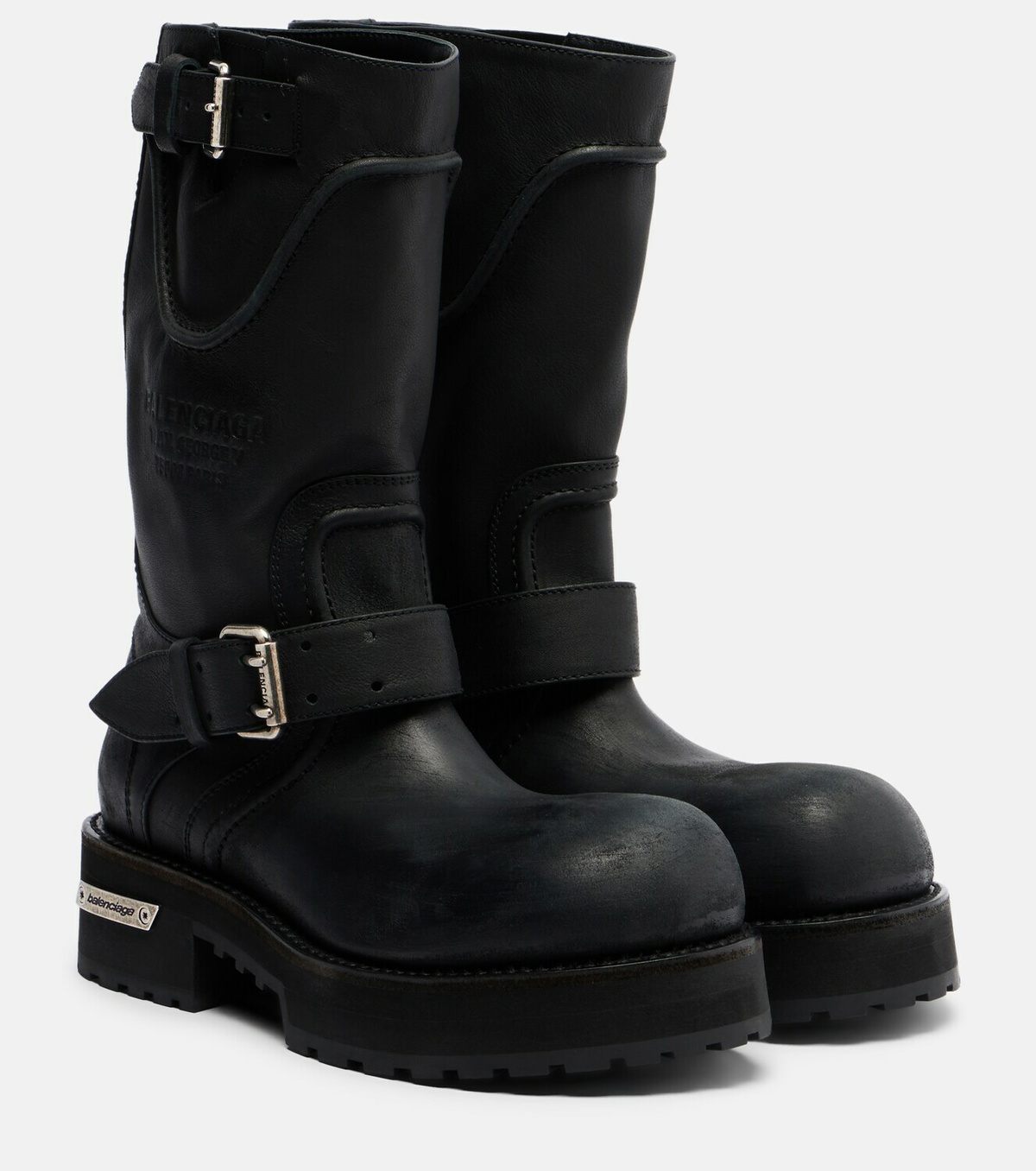 Balenciaga Venom leather combat boots