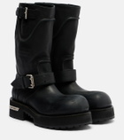 Balenciaga Venom leather combat boots