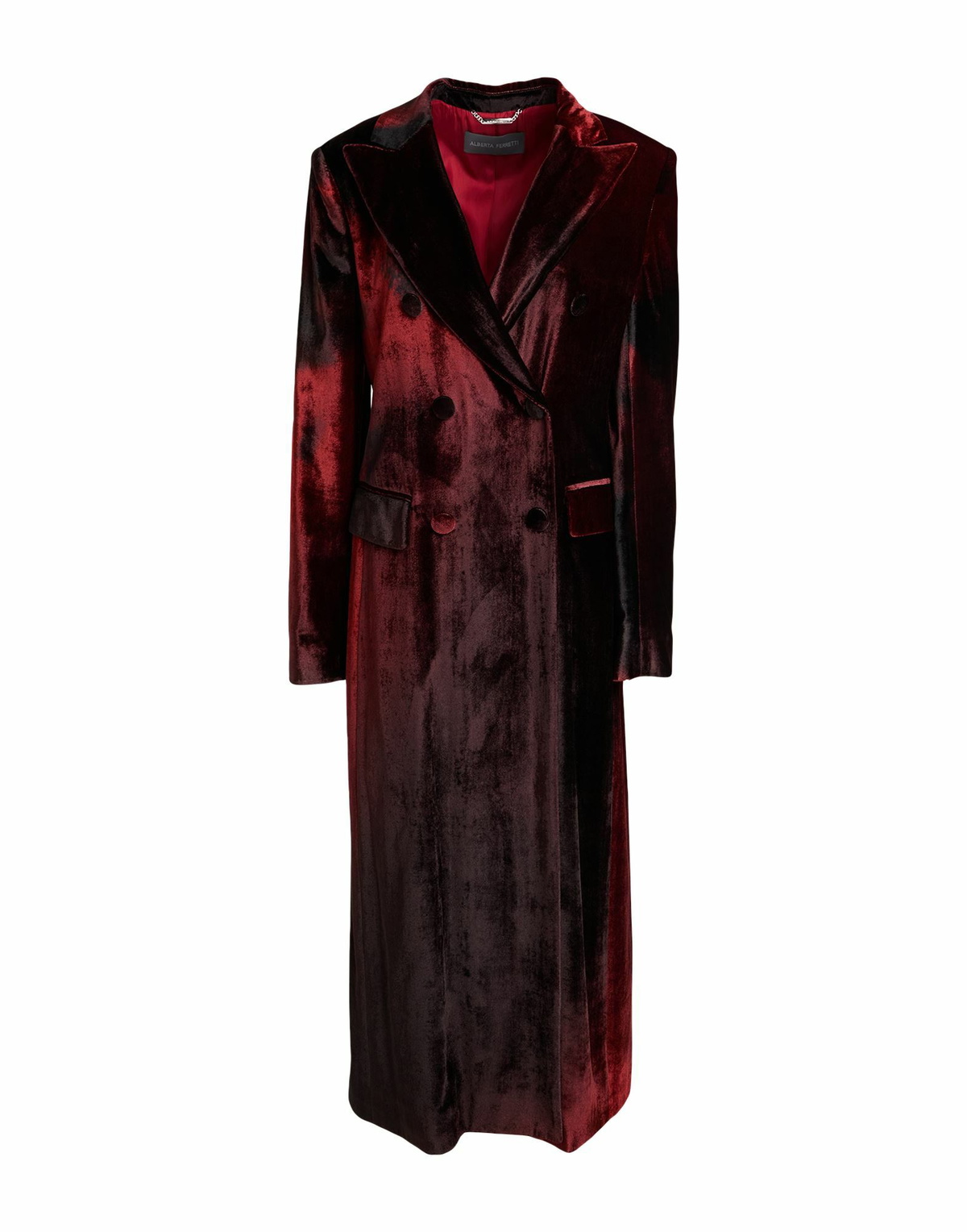 Alberta Ferretti Womens Coat Burgundy