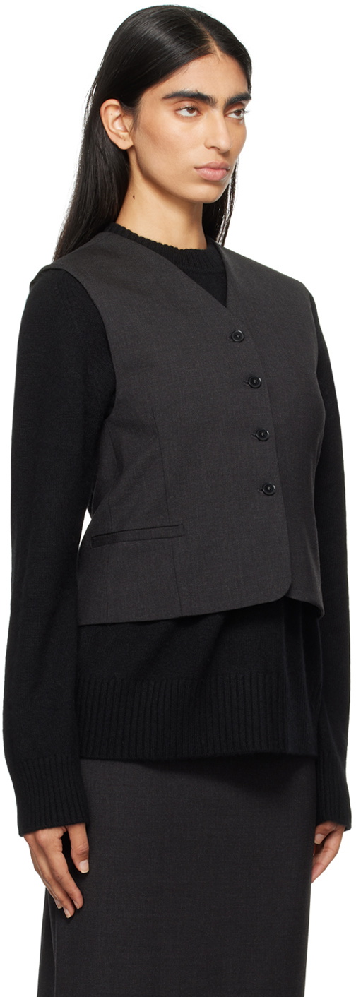 Loulou Studio Gray Teora Vest