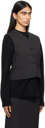 Loulou Studio Gray Teora Vest