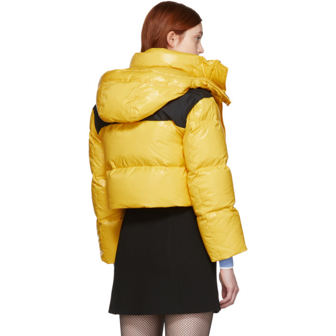 Miu Miu Yellow Down Cropped Jacket