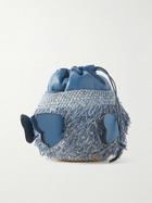 Loewe - Paula's Ibiza Leather-Trimmed Iraca Palm Bucket Bag