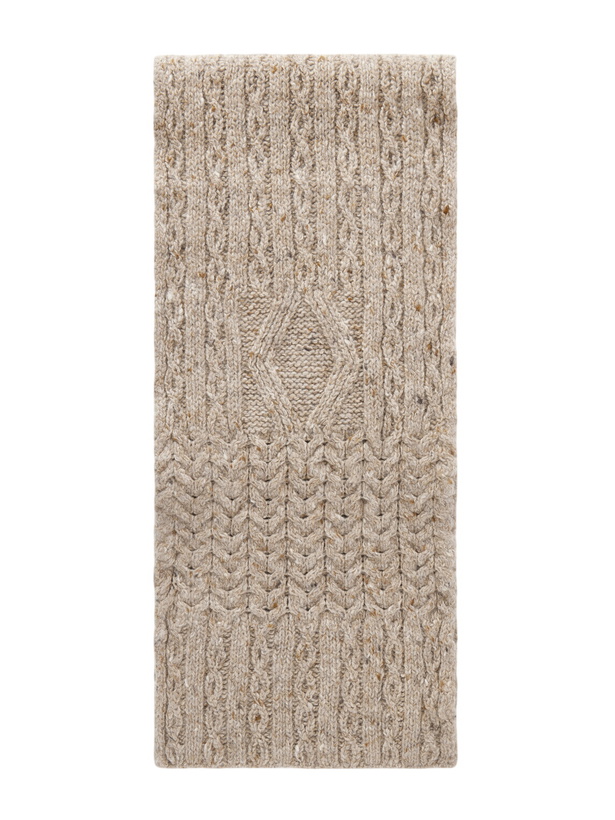 Photo: Inis Meáin - Cable-Knit Donegal Merino Wool and Cashmere-Blend Scarf