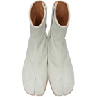 Maison Margiela Off-White Hairy Suede Tabi Boots