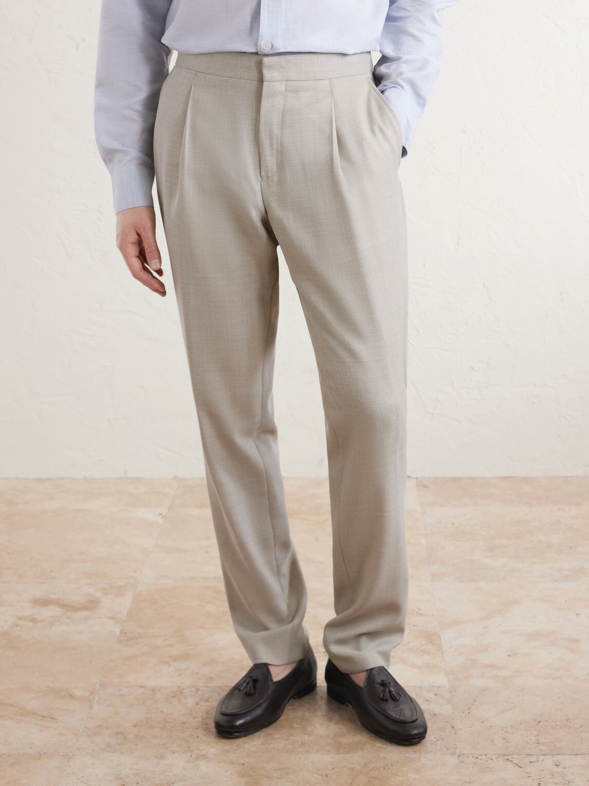 Mr P. - Wool suit trousers - Neutrals
