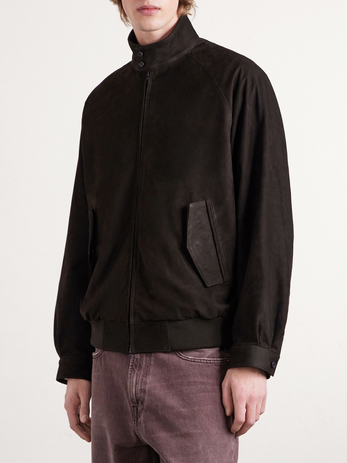 ssstein - Nubuck Bomber Jacket - Brown
