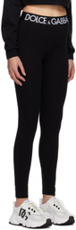 Dolce & Gabbana Black Elasticized Waistband Leggings