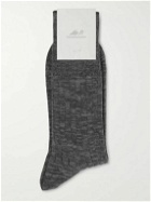 Mr P. - Mélange Cotton-Blend Socks