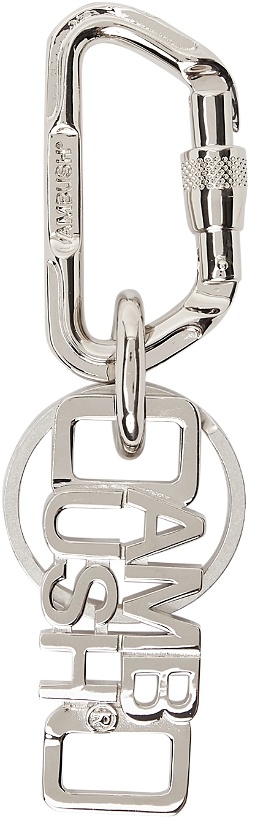 Photo: AMBUSH Silver Logo Carabiner Key Chain