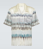 Commas Eclipse silk and cotton bowling shirt