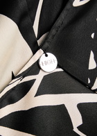 High Tingle Printed Satin top Beige