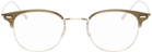 YUICHI TOYAMA. Gold & Green Jingasa Glasses