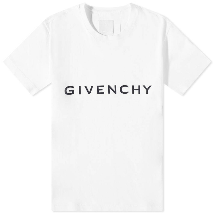 Photo: Givenchy Men's Logo T-Shirt in White