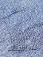 La Paz - Button-Down Collar Linen Shirt - Blue