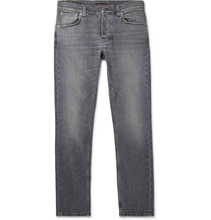 Photo: Nudie Jeans - Grim Tim Slim-Fit Organic Stretch-Denim Jeans - Gray