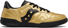 Saucony Gold & Black 586i Leather Sneakers