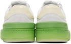 Lanvin White & Yellow Clay Sneakers
