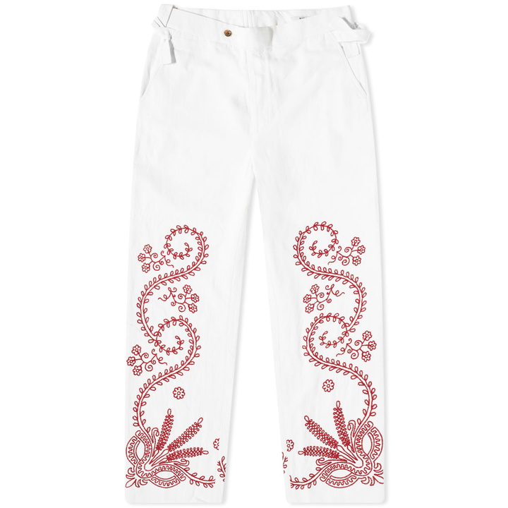 Photo: Bode Men's Pilea Trouser in Red White