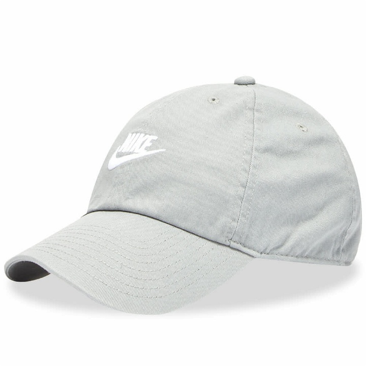 Photo: Nike Men's H86 Futura Washed Cap in Particle Grey/White