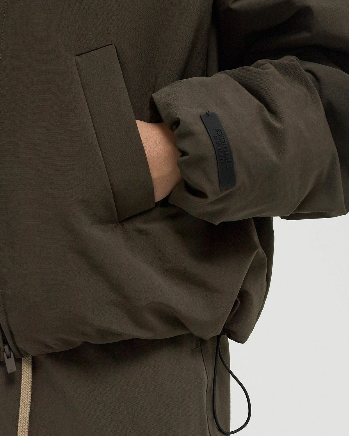 Fear of God Essentials MILITARY NYLON BOMBER JACKET Brown Women