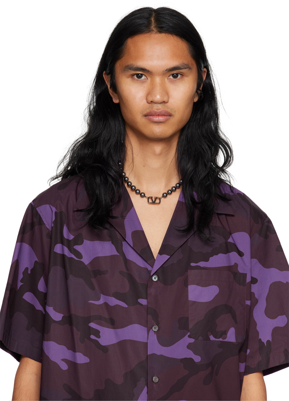 Valentino Garavani Black VLogo Ear Cuff Valentino Garavani