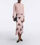 Erdem Floral satin midi skirt